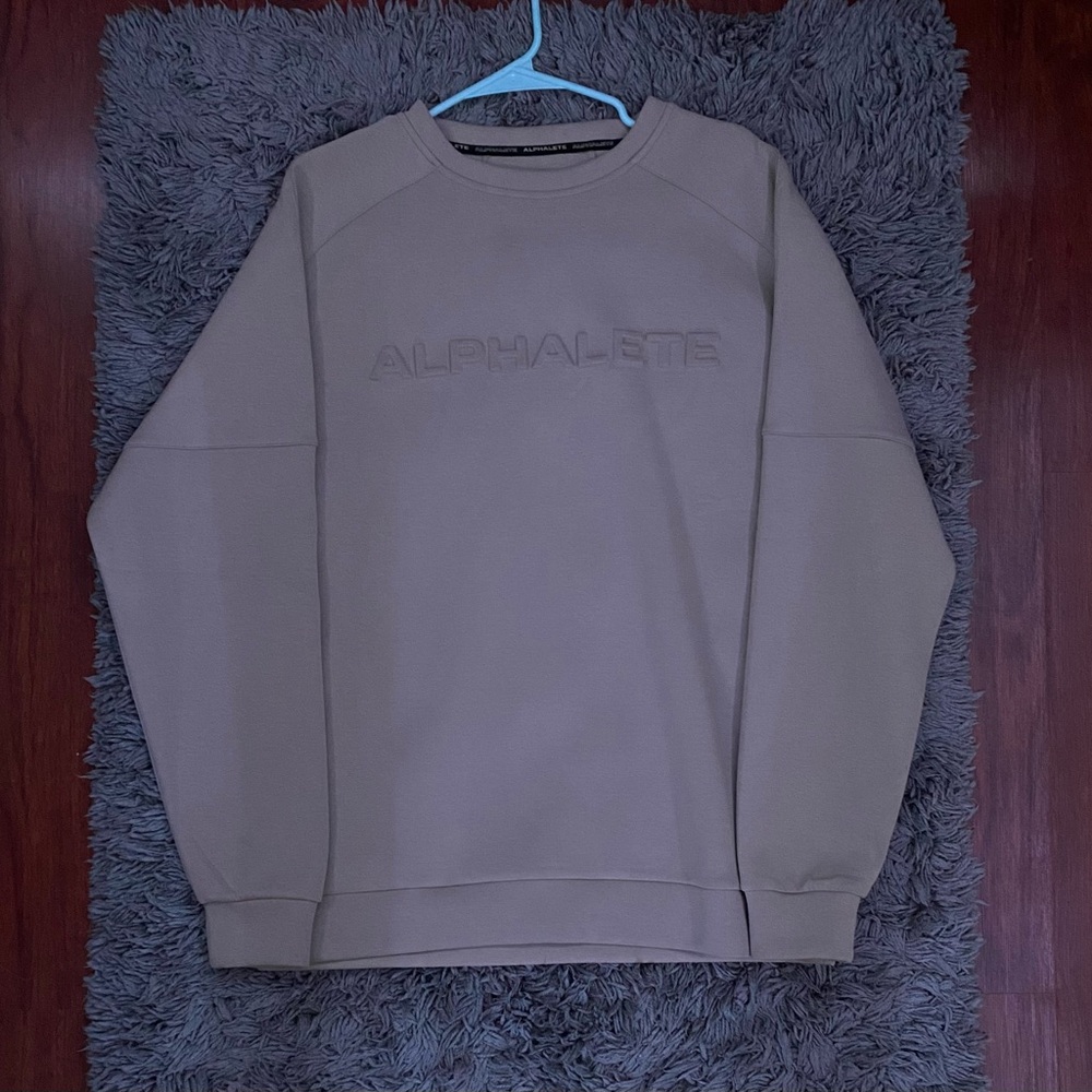Alphalete Men's Beige Crewneck Sweater